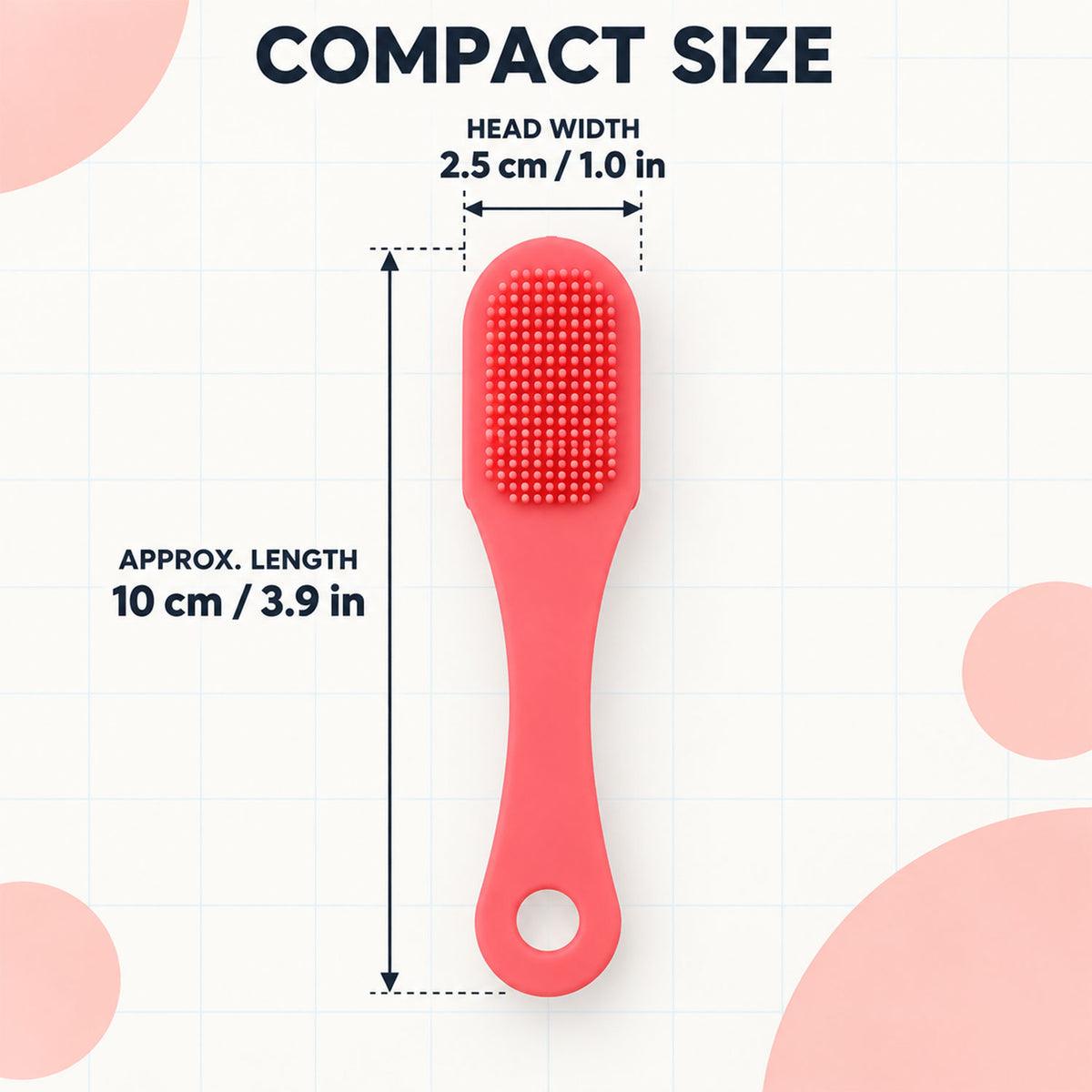 Silicone Face Cleansing Brush with Handle, Soft Facial Scrubber Set (2 Pc)