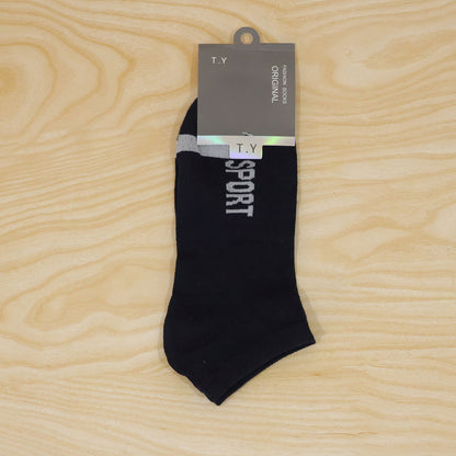 Sport Print Ankle Socks, Soft Stretchable Low Cut Gym and Running Socks (1 Pair)