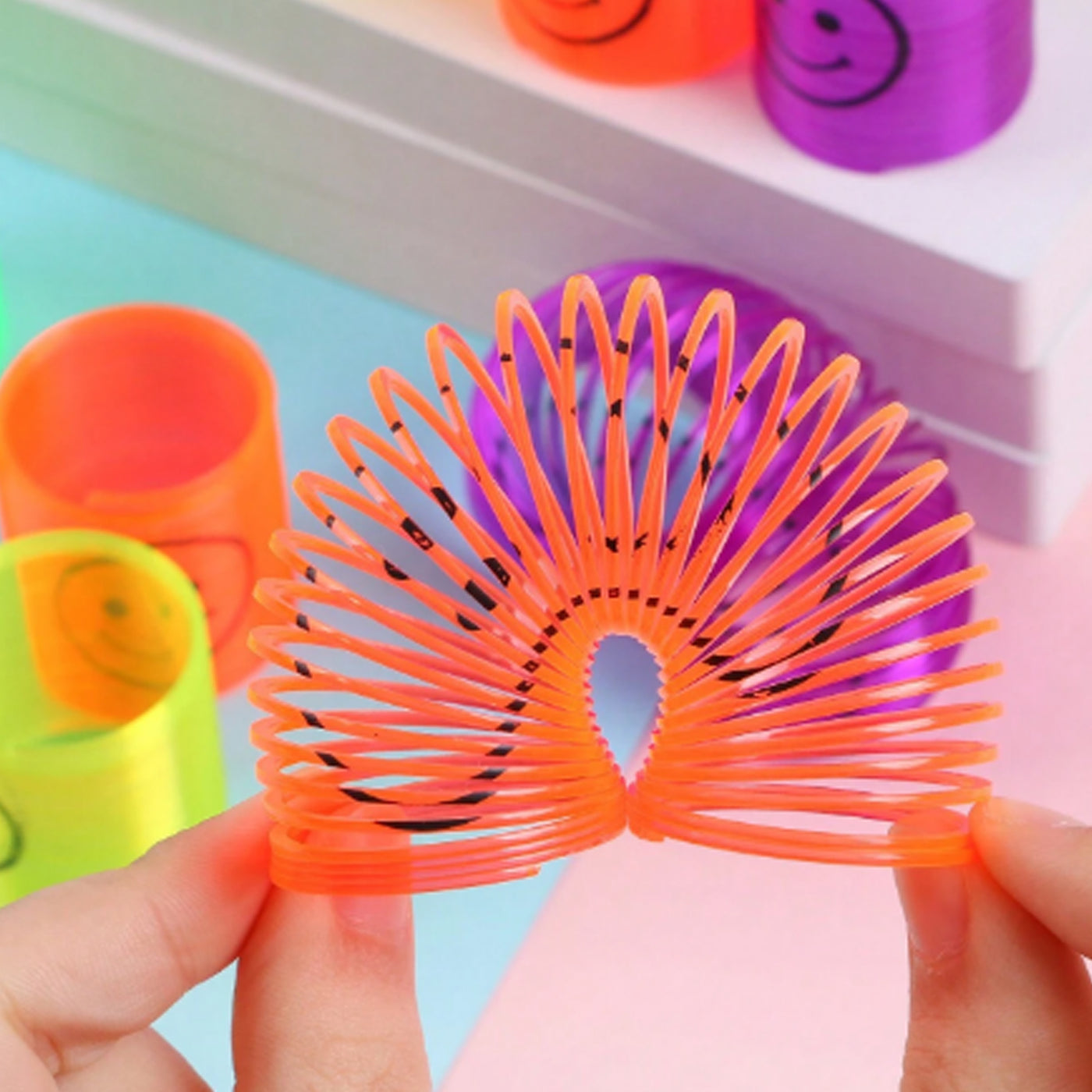 Multicolor Magic Smiley Spring, Spring Toys, Slinky, Slinky Spring Toy ...