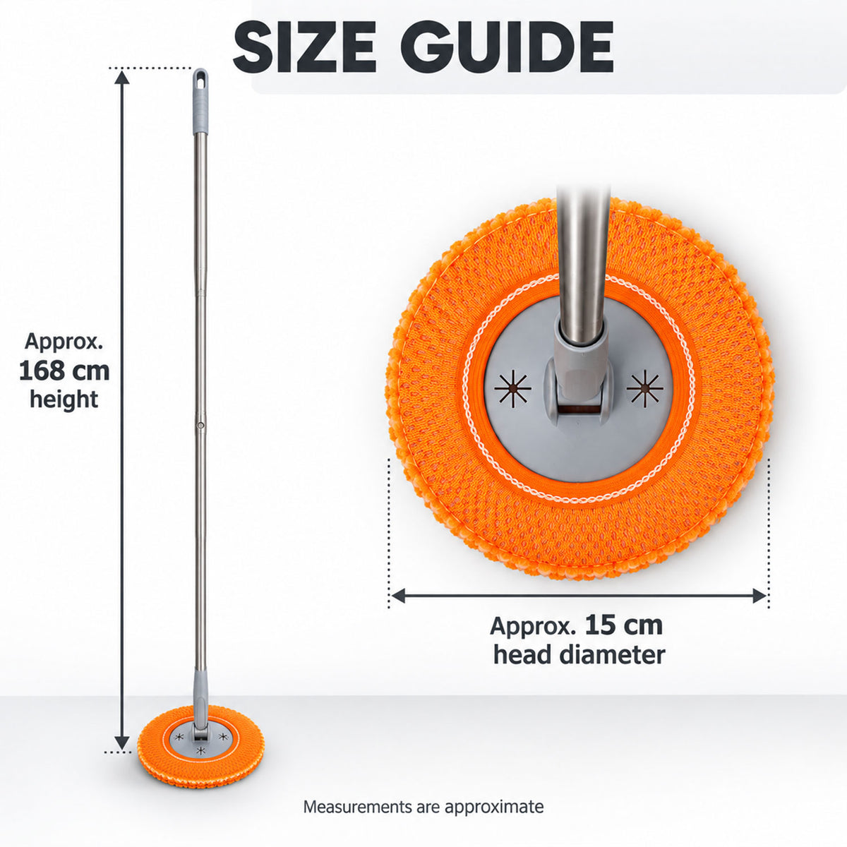 Spin Mop with Microfiber Head – Easy & Efficient Floor Cleaning