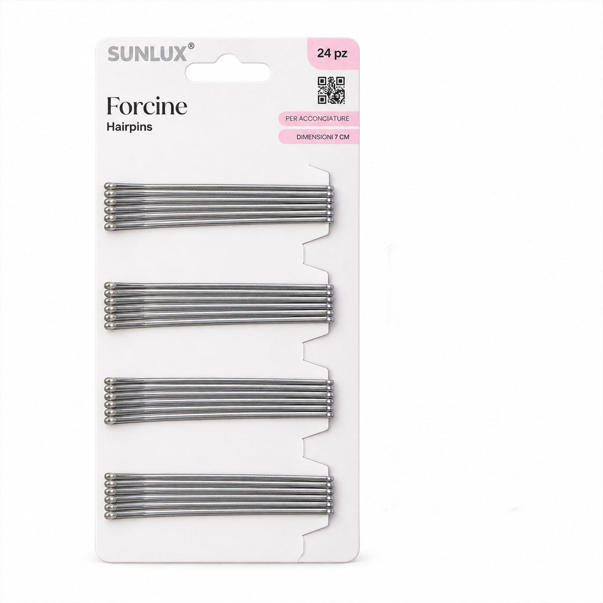 Metal Hair Pins with Rounded Tips for Everyday Bun and Updo Hair Styling (24 Pc)