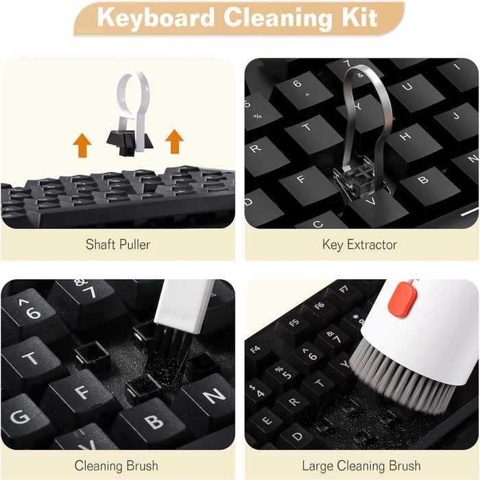 Keyboard Cleaner Kit, 20-in-1 Laptop Phone Screen Cleaning Kit, Keyboard Cleaning Kit with Electronic Cleaning Brush Spray for AirPods Pro, iPad, iPhone Pro, Camera, Computer Cleaning 