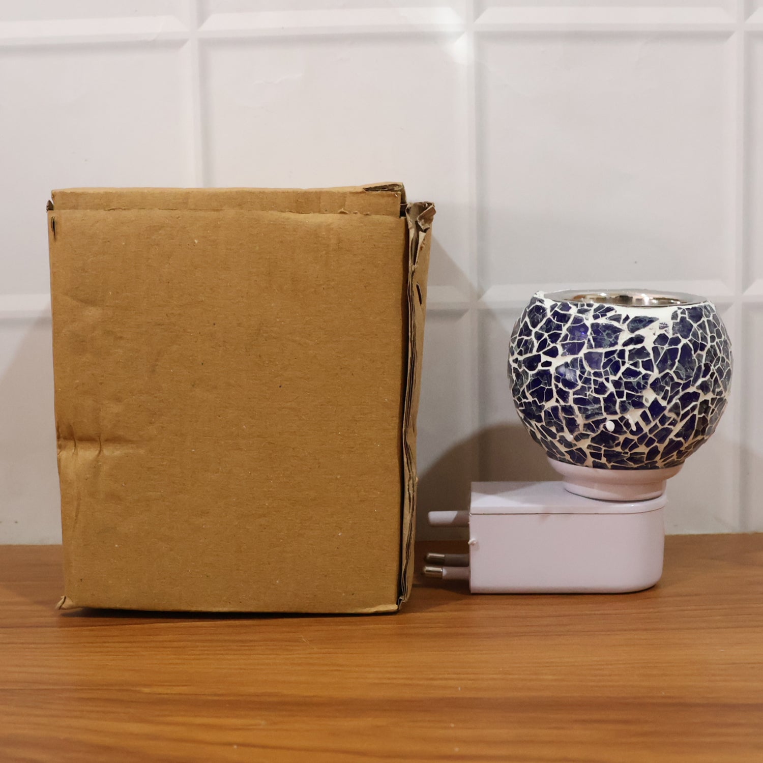 Kapoor Dani Mosaic Glass Electric Night Lamp (1 Pc)