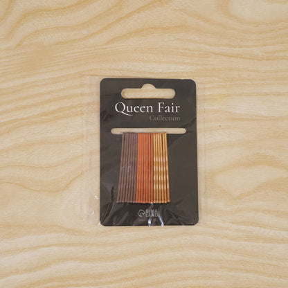 Earth Tone Metal Bobby Pins Set in Brown Orange and Mustard (20 Pc)