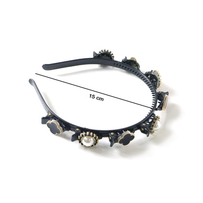 designer black hair band