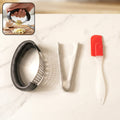 3-in-1 Kitchen Tool Set – Garlic Crusher, Tongs & Silicone Spatula