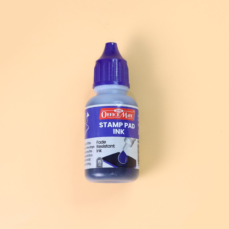 OfficeMate Stamp Pad Ink 100ml – Long-Lasting, Fade-Resistant, Premium Refill Ink