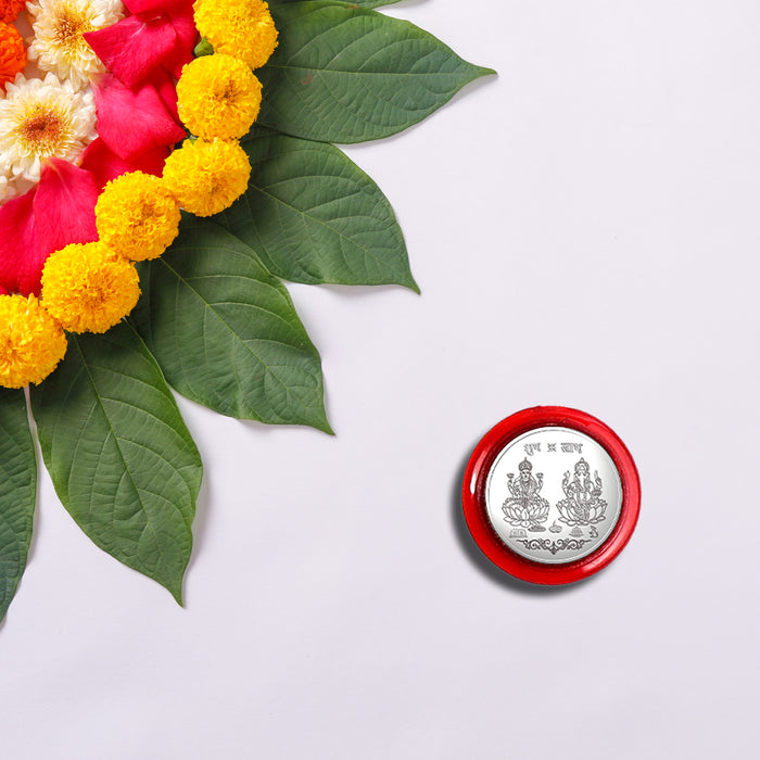 Silver color Coin for Gift & Pooja (Metal is not silver)
