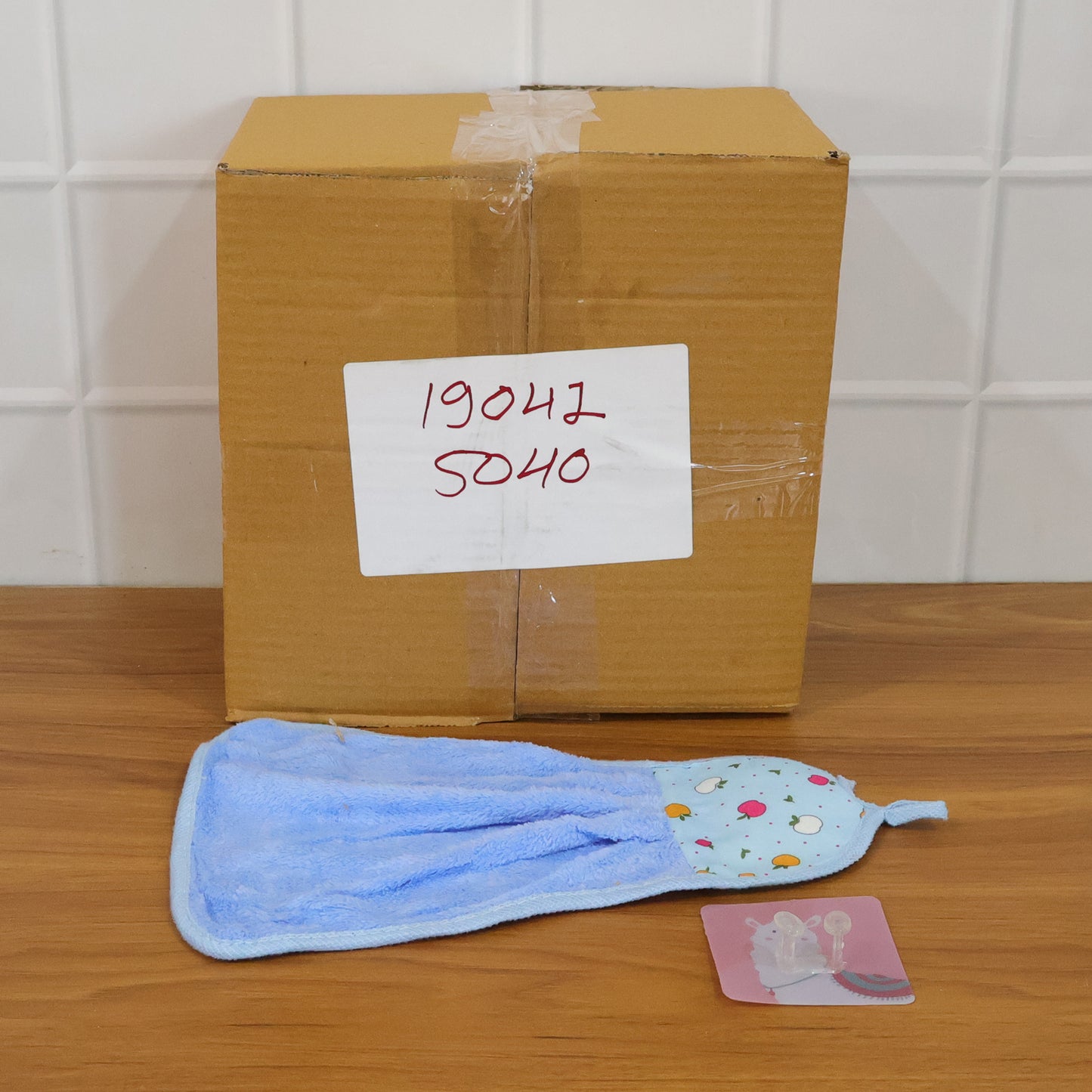 Soft Hanging Hand Towel with Self Adhesive Wall Hook Combo