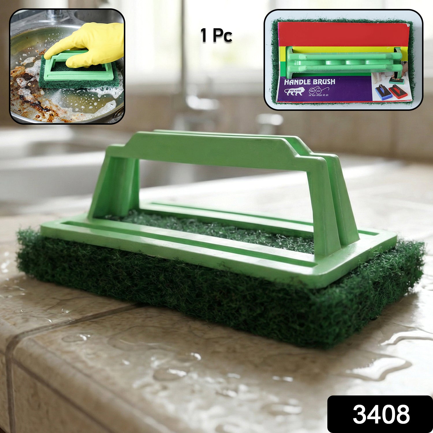 Tile cleaning multipurpose scrubber Brush with handle