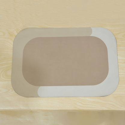 Decorative Bathroom Floor Mat with Soft Top Surface and Border (1 Pc, 59x40 Cm)