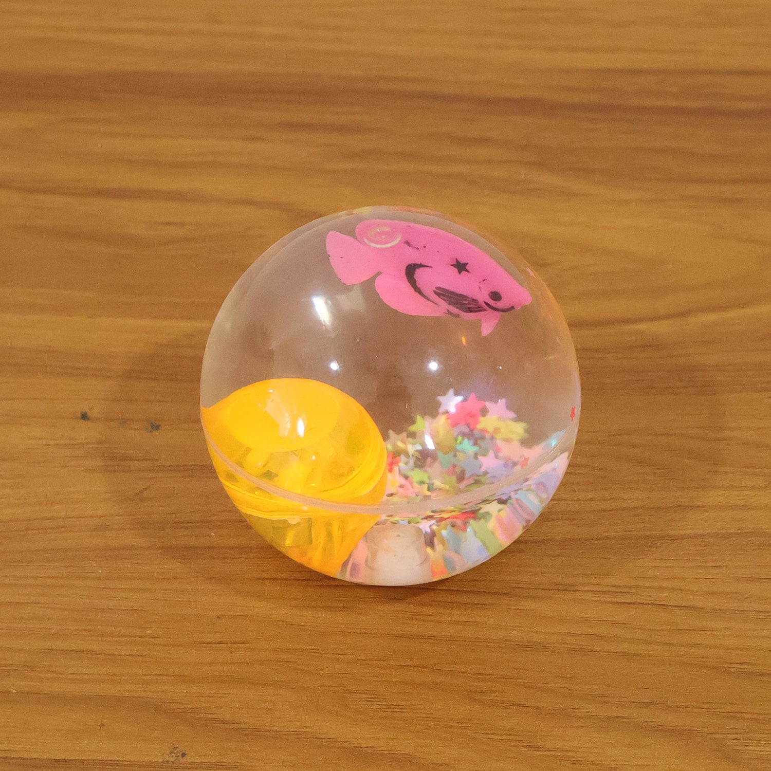 Light-Up Transparent Bouncy Ball – Impact-Activated LED Flashing Sensory Toy (1 Pc)