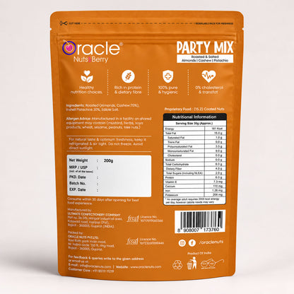 Party Mix Premium Crunchy Blend of Nuts and Savoury Snacks for Party Sharing (200g)