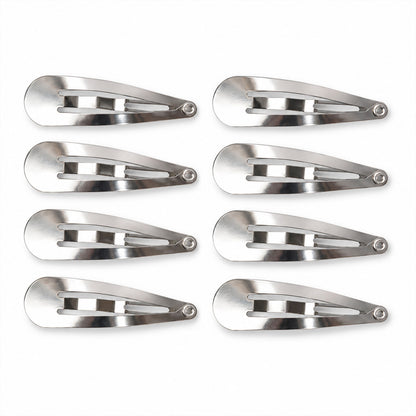 Metal Snap Hair Clips Set 4 Cm for Women and Girls (8 Pc)