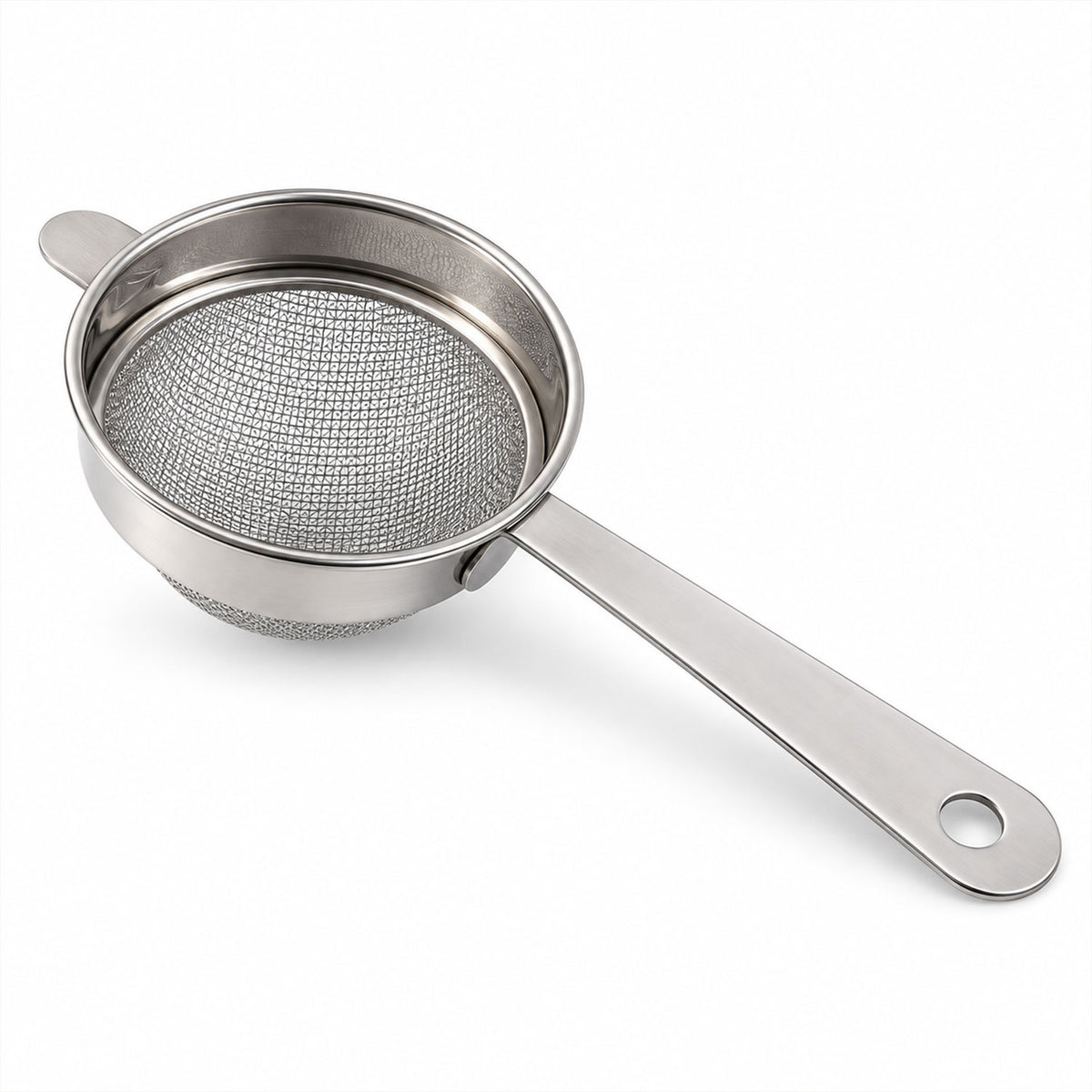 Apex Stainless Steel Tea Strainer No 3 with Long Handle, Fine Mesh Chalni (1 Pc)