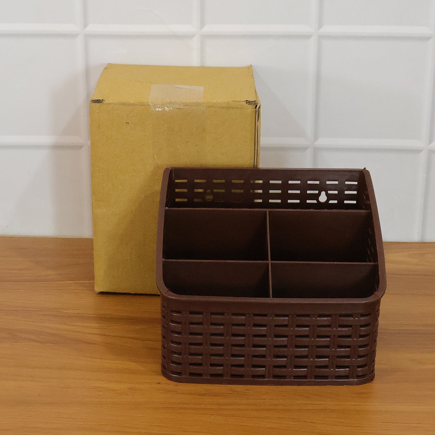 5 Compartment Multipurpose Desk Organizer Basket (1 Pc)