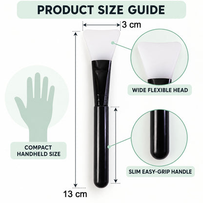 Silicone Face Mask Brush with Flexible Head for Even Skincare Application (1 Pc)
