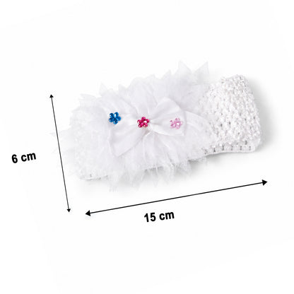 Cute Soft Elastic Floral Baby Headband Stylish Stretchable Hair Band (1 Pc)