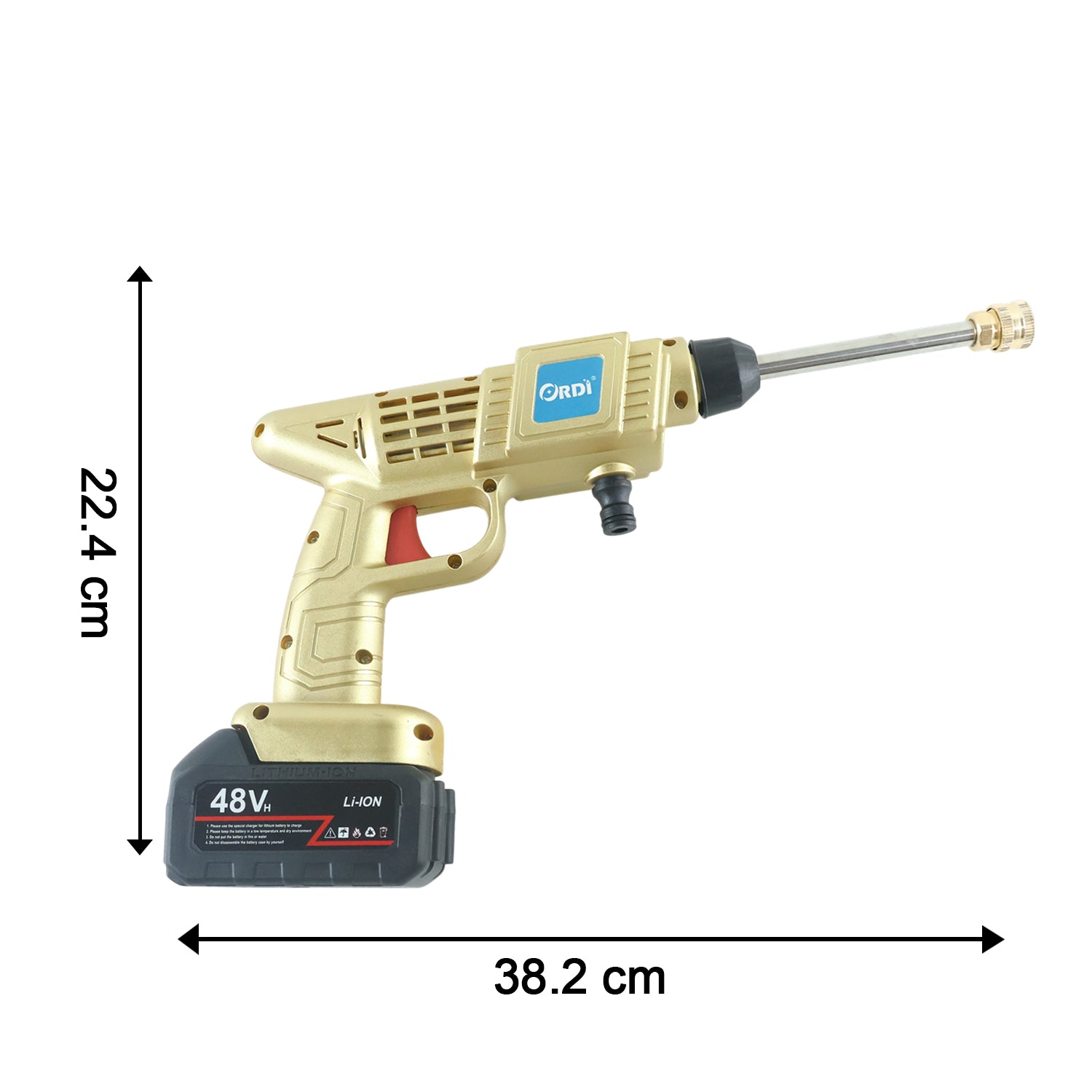 Cordless High Pressure Car Washer Gun Kit with 2 Batteries 48V (1 Set)