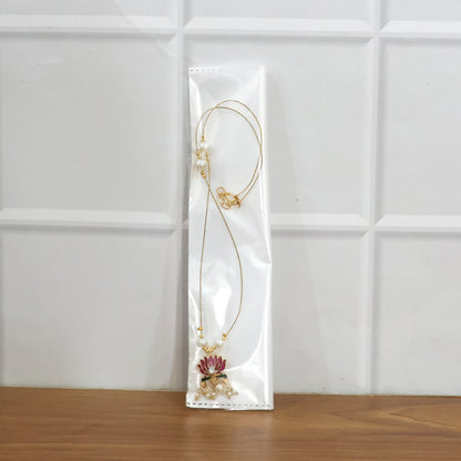 Traditional Lotus Motif Pendant Chain (1 Pc)