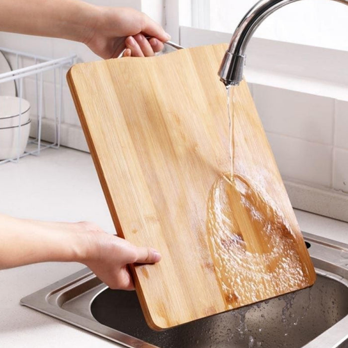 5793 Wooden Chopping Board Big Size Kitchen Chopping Board Household Cutting Board Knife Board Vegetable Cutting and Fruit Multi-purpose Steel Vs Wooden Sticky Board Cutting board For Kitchen Use