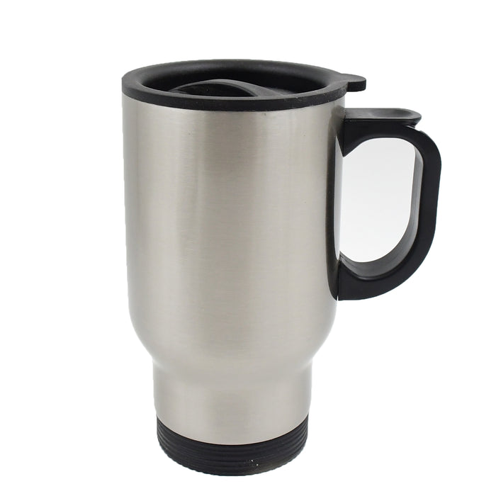 Stainless Steel Vacuum Glass Insulated Glass Coffee Cups Double Walled Travel Mug, Car Coffee Mug (With Lid & Handle / 1 pc)