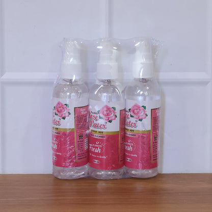 cooling rose water facial spray bottle set
