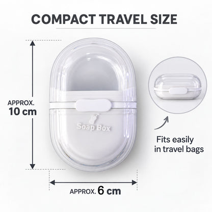 Plastic Travel Soap Case with Slide Lock and Removable Tray for Toiletries (1 Pc)
