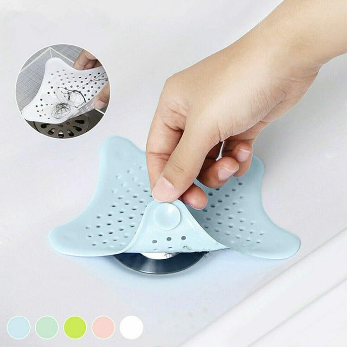 Silicone Star Shaped Sink Filter Bathroom Hair Catcher Drain Strainers For  Basin