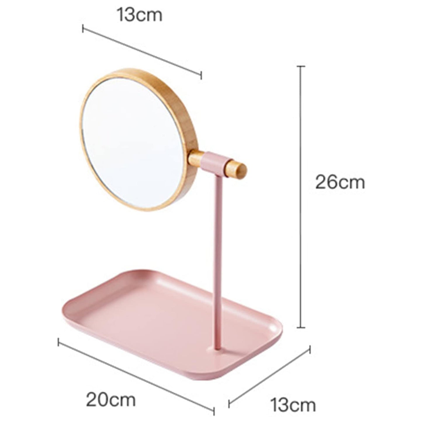 Modern Round Tabletop Makeup Mirror (1 Set)