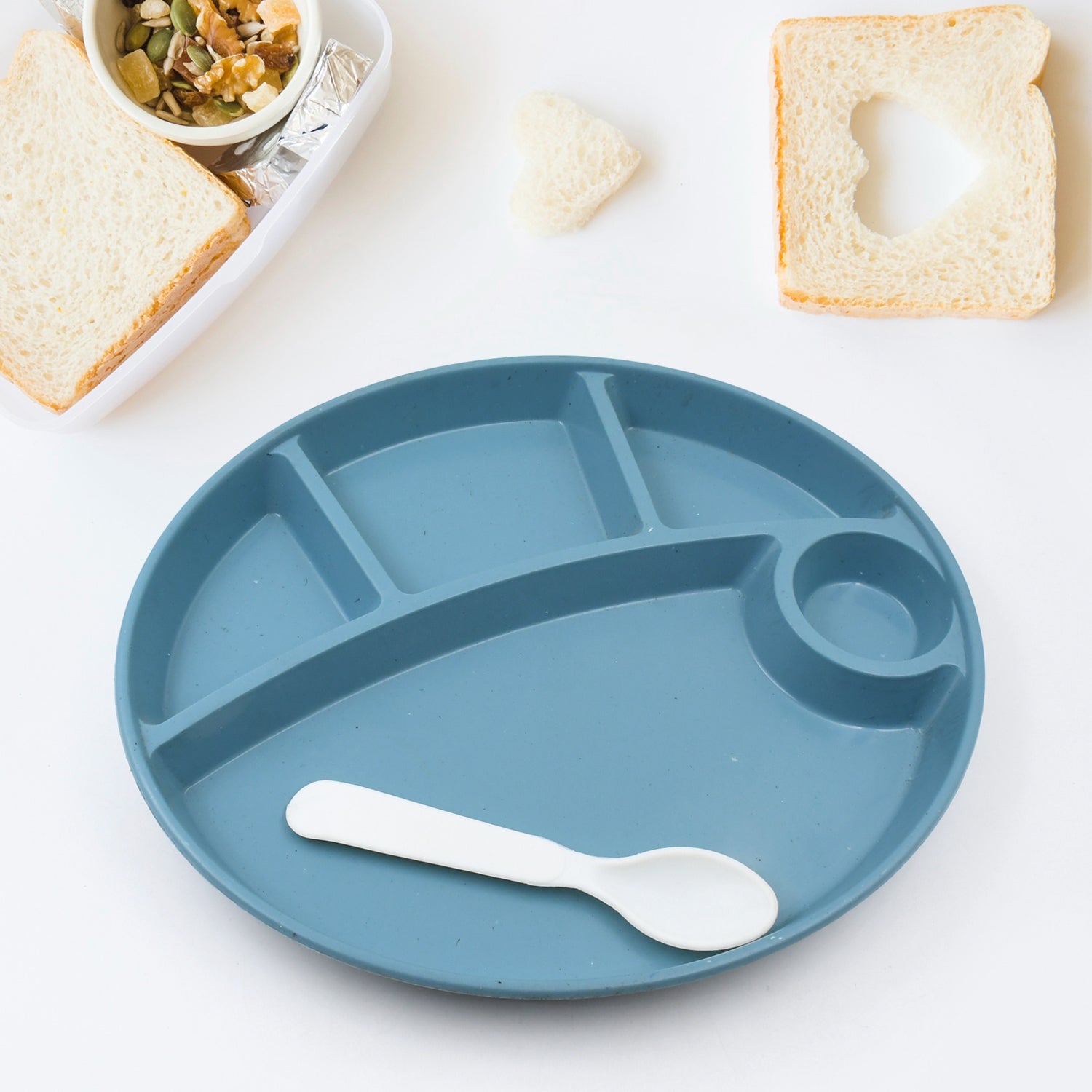 Biodegradable 5-Compartment Food Plate for Kids, BPA-Free (1 Pc)