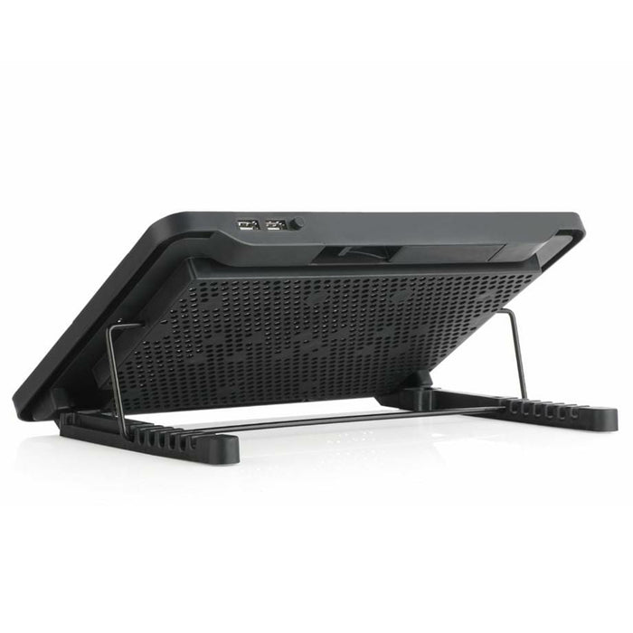12809 Laptop Cooler Cooling Pad with 2 Quiet Led Fans, Dual USB Ports, Portable Ultra Slim USB Powered 7 Heights Adjustable Laptop Stand for Gaming Laptop