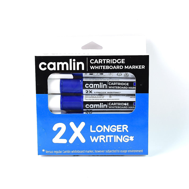 Camlin Cartridge Whiteboard Marker – Blue Color Long-Lasting Writing Refillable Markers (Pack of 5)