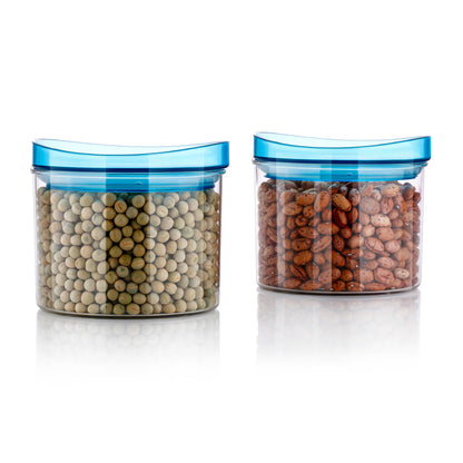 Air Tight & Unbreakable Kitchen Jar Set Food Storage Containers for Dry Fruits, Spices, Snacks, Pulses (2 Pcs Set)
