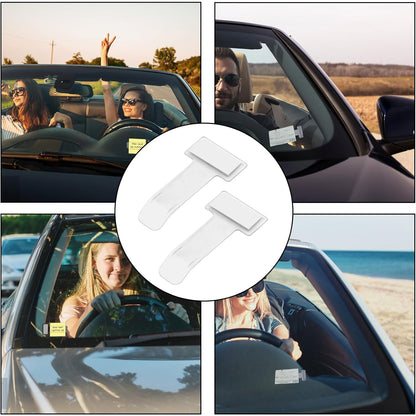 Windscreen cardholder, Fastag Stand, Transparent Ticket Holder Car (2 Pc Set)