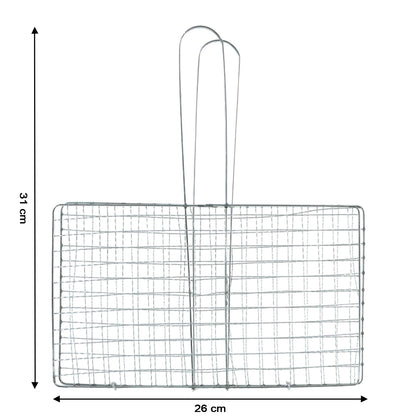 Barbecue grill basket with secure food holding design
