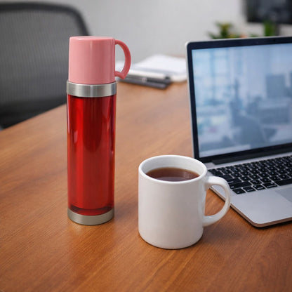 Customize Insulated Travel Mug Bottle with Handle Lid (500 ML)