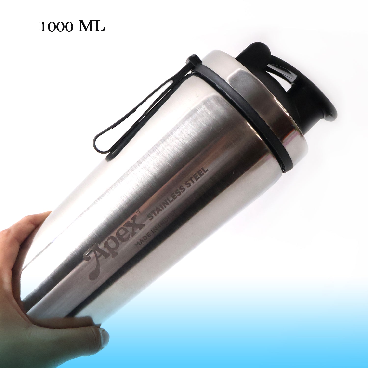 Apex Stainless Steel Gym Shaker Bottle and Spring (1000ML / 1 Pc)