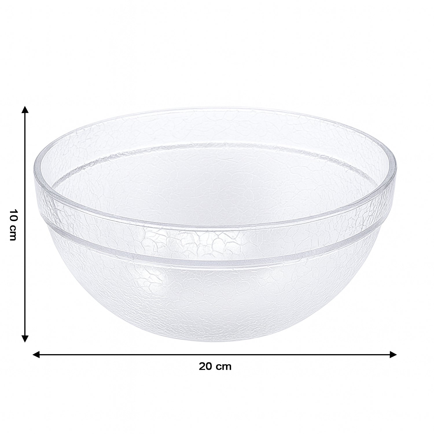 Transparent Idli Mixing & Serving Bowl | Textured Plastic Kitchen Bowl (1 Pc)