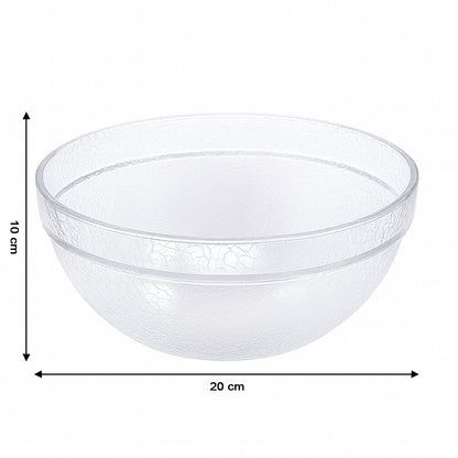 Transparent Idli Mixing & Serving Bowl | Textured Plastic Kitchen Bowl (1 Pc)
