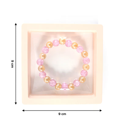 Elegant Dual-Tone Crystal Beaded Stretch Bracelet (1 Pc)