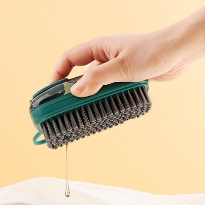 Hand-held hydraulic cleaning brush with firm grip