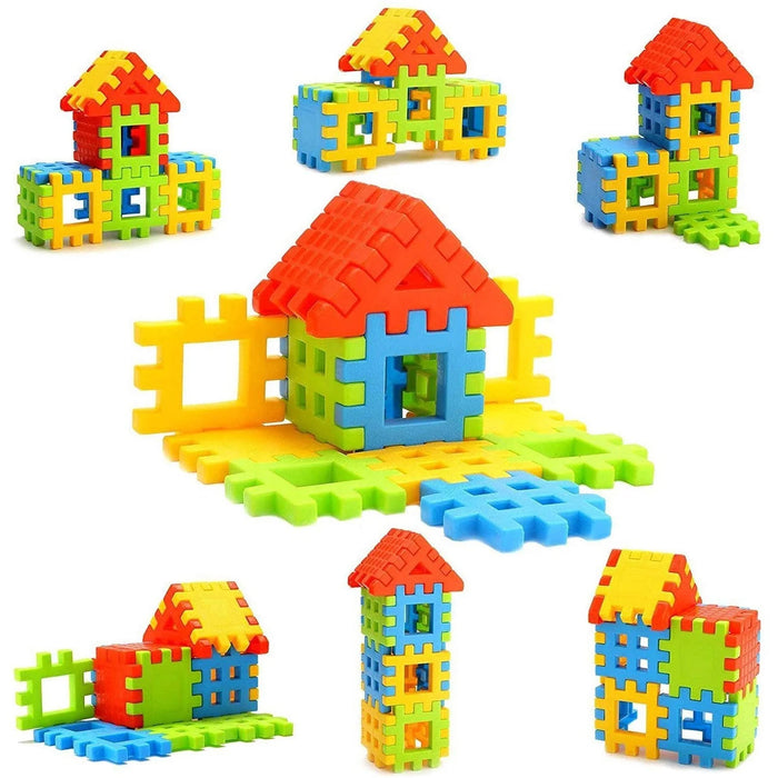 8038  Blocks House Multi Color Building Blocks with Smooth Rounded Edges (108Pc Set)