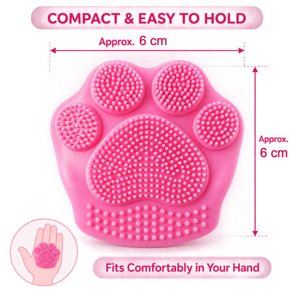 Silicone Face Scrubber, Paw Shape Finger Facial Cleansing Brush (1 Pc)