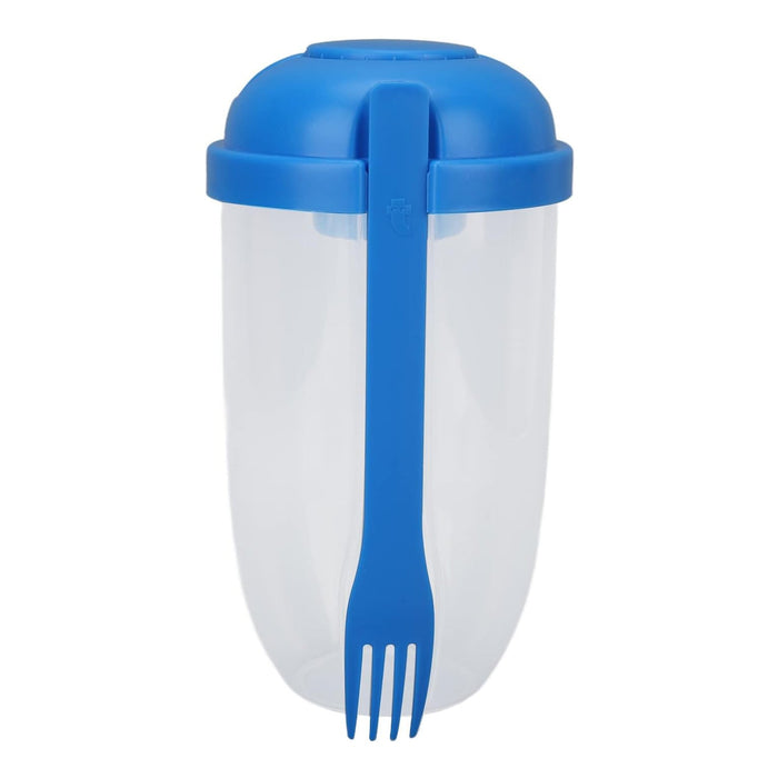 1pc White Portable Salad Cup With Cutlery And Dressing Container, Suitable  For Carrying Vegetable Or Fruit Salad On-the-go