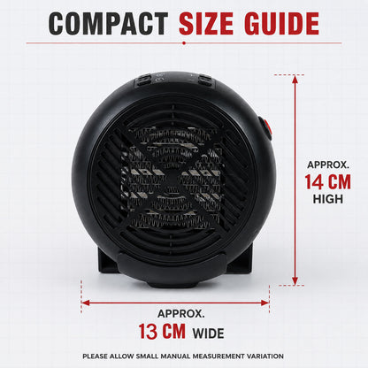 Compact room heater dimensions