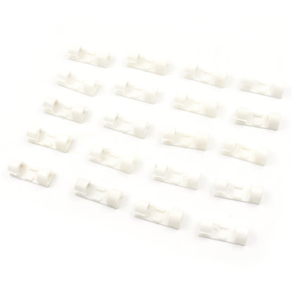 Plastic Clips Stronger Adhesive Tape | Cable Manager | Wire Manager | Wire Clamp | Wire Clips for Cable| Cable Organizer Cord Holder | Cord Clips for Car, Office and Home (20 Pcs Set)