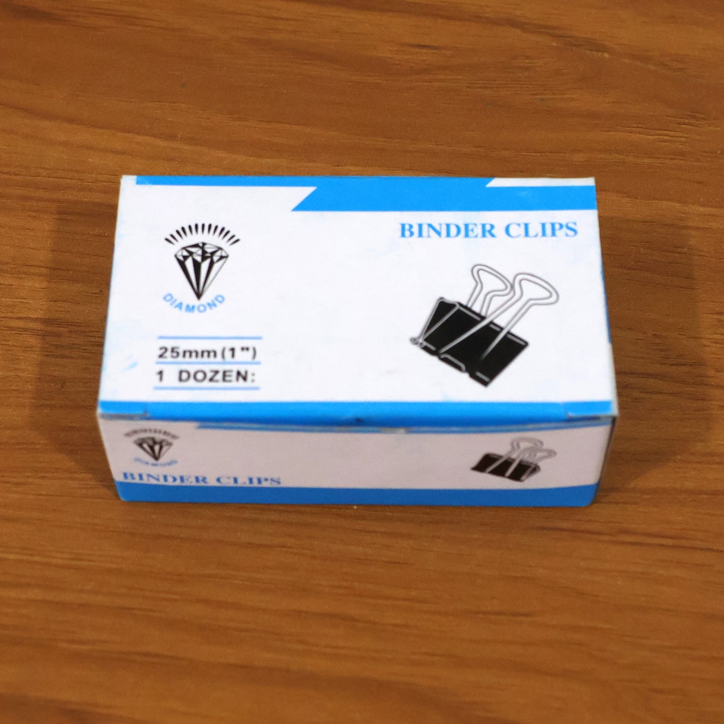 Heavy Duty Black Metal Binder Clips (25 MM, 12 Pieces Set)