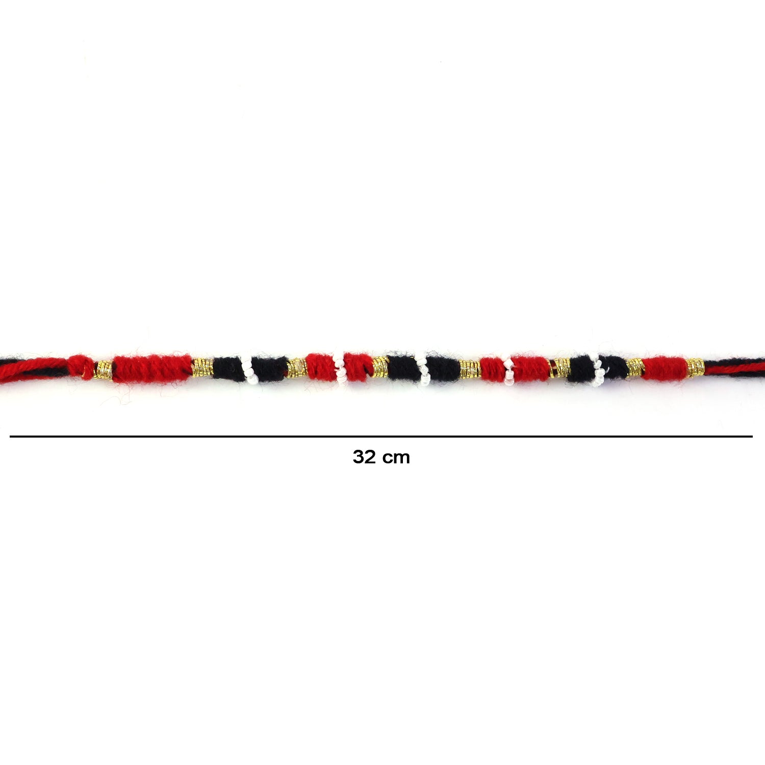 Decorative Red and Black Thread Rakhi