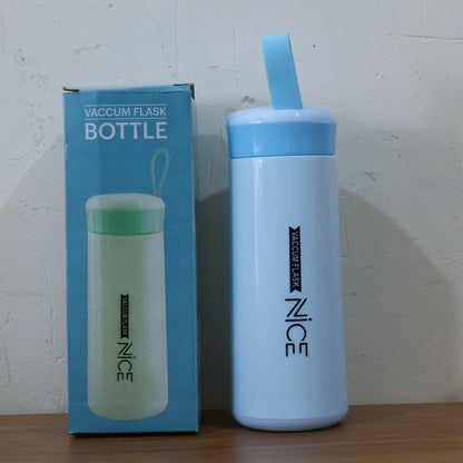 Water bottle 400ml leak proof, glass water bottle with daily water intake for gym and children, Nice Bottle (1 pc / Mix Color)